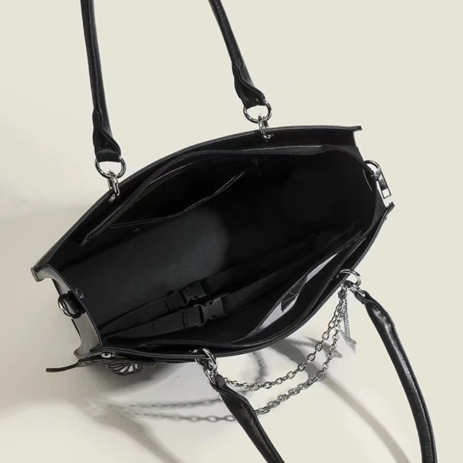 Labyrinth Butterfly Spider Web Letter Chain Handbags DIY Transparent Ita Bag Y2K Lolita Gothic Tote Vintage Fashion Shoulder Bag