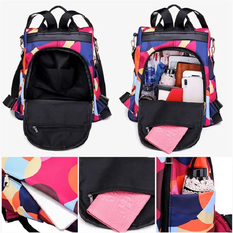 Fashion Backpack Women Oxford Cloth Shoulder Bag 2024 School Bags For Teenage Girls Light Ladies Travel Bagpack Mochila Feminina
