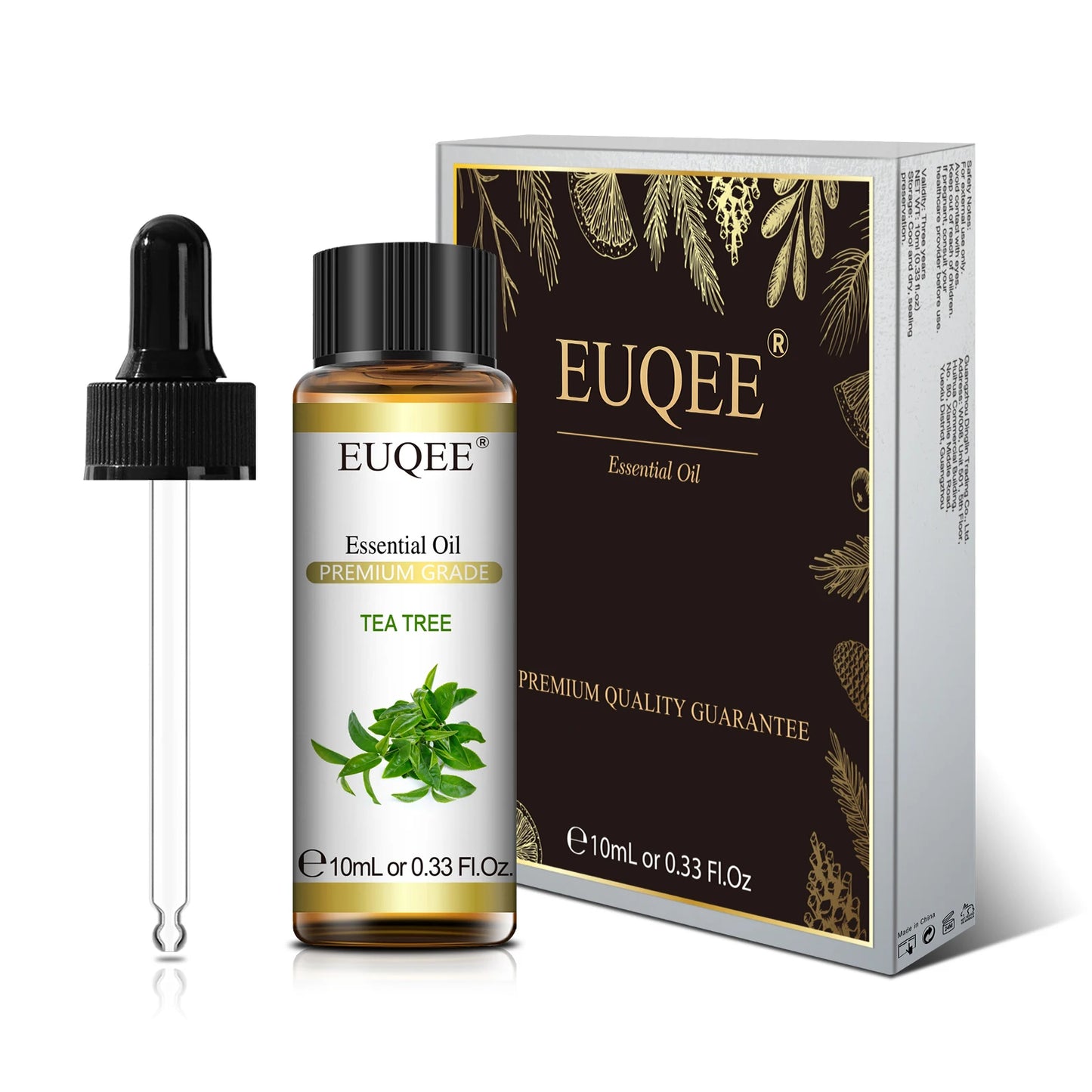 EUQEE 10ml Natural Plant Essential Oil with Dropper For Diffuser Humidifier Lavender Jasmine Eucalyptus Vanilla Essential Oils - Badiee Stylez