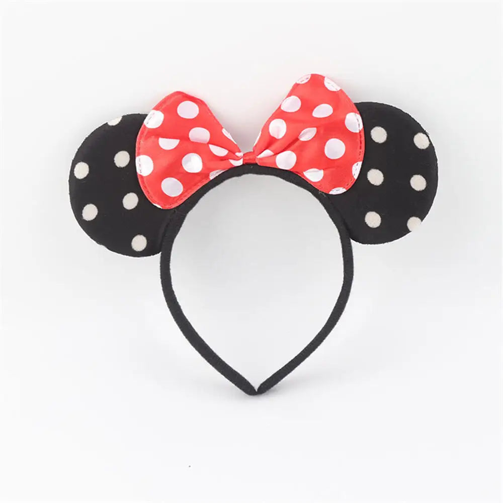 Knot Accessories Minnie Hairbands Favors Mom Lovely Ears Kids Mickey Headbands Hair Boys Party Sequin Baby Birthday Bows Girls Ultra Soft Black
