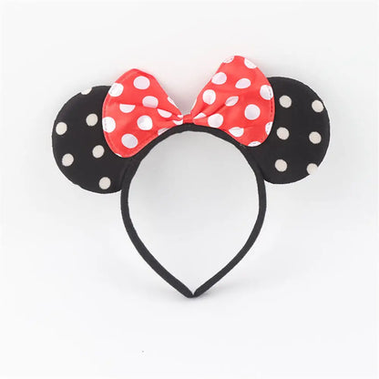 Knot Accessories Minnie Hairbands Favors Mom Lovely Ears Kids Mickey Headbands Hair Boys Party Sequin Baby Birthday Bows Girls Ultra Soft Black