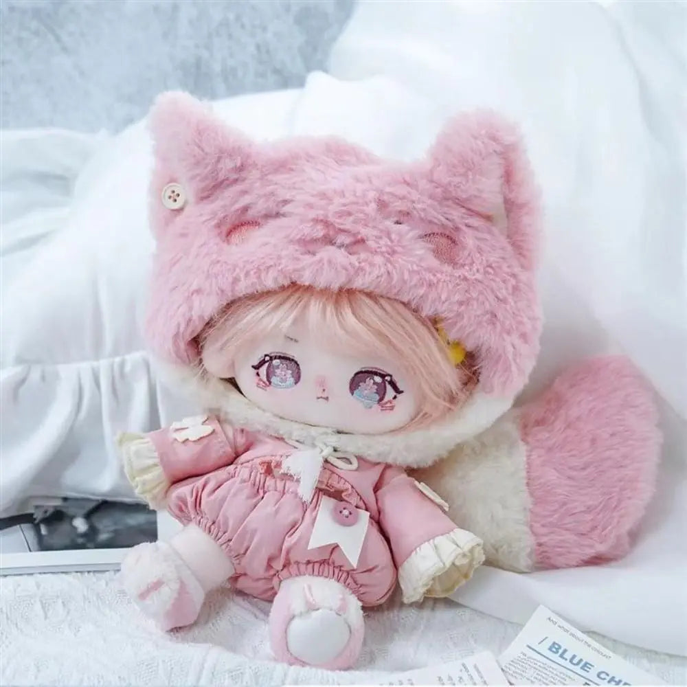 Pretty Dress Clothes for 20cm Cotton Doll, Kpop Plush Dolls Cute Outfit JK Dress Hoodie Casual Set Doll's Accessories