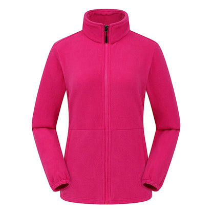 JNLN Winter Polar Fleece Jackets Women Windproof Thermal Soft Shell Jacket Outdoor Hiking Camping Skiing Climbing Warm Coat
