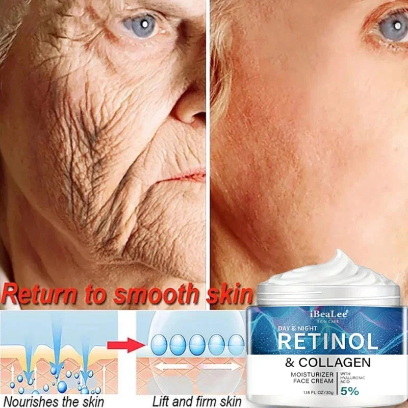Retinol Anti-wrinkle Cream For Men Collagen Anti-Aging Removal Face Neck Wrinkle Efficient Moisturizing Firming Korean Skin Care
