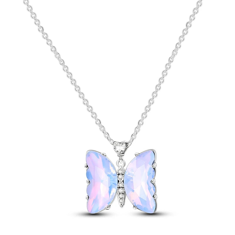 Original 925 Sterling Silver Necklace For Women Class Style Heart Shape Romantic Style High Quality Women Necklace Jewelry Gift KTN052