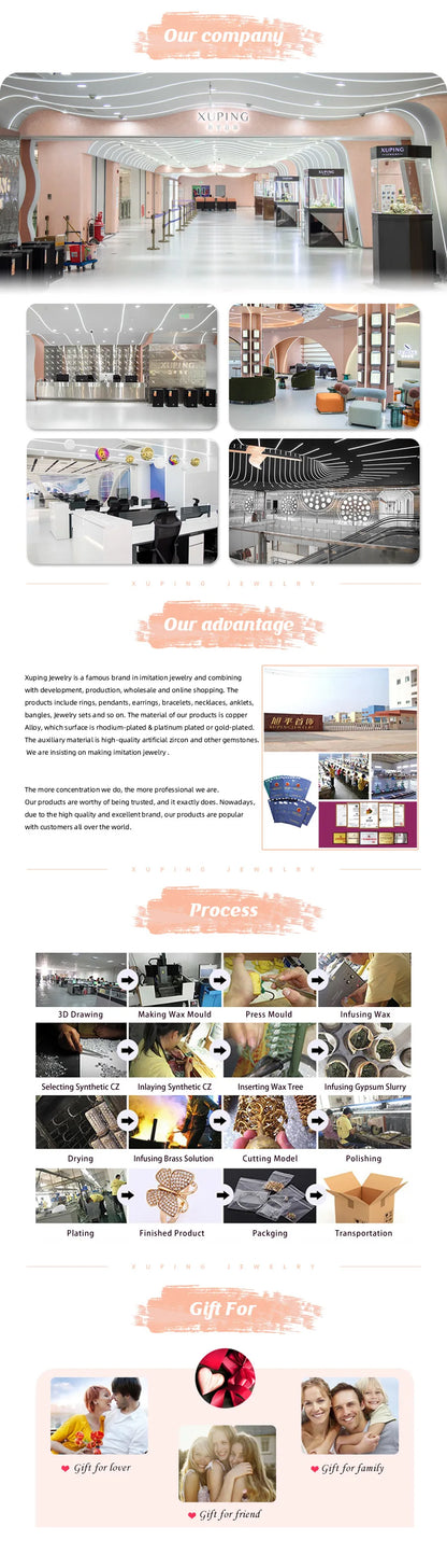 Xuping Jewelry High Quality Fashion Geometry Shaped Light Gold Color Sag Earrings for Women Valentine's Day Gifts X000837267