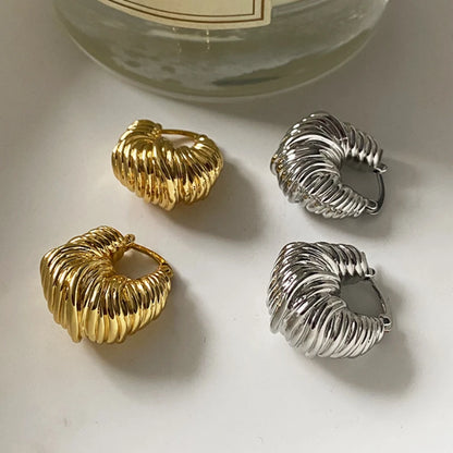 Modern Jewelry Pretty Texture Metal Hoop Earrings For Women Party Gifts Cool Trend Ear Accessories Hot Selling Dropshipping