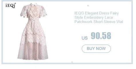 IEQJ Fashion Pink Embroidered Sequins Dress Women's Round Neck Ruffles Half Sleeves Ankle-length Dresses New 3A132 Badiee Stylez