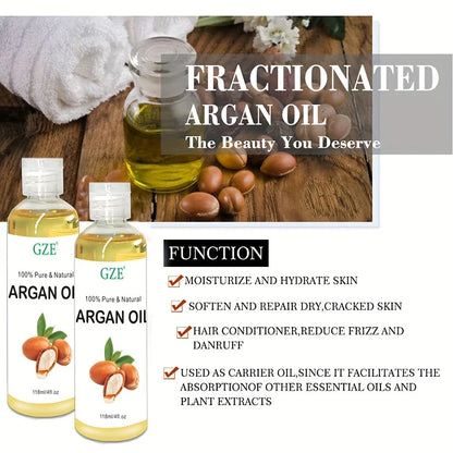 GZE Organic Moroccan Argan Oil Pure Cold Pressed Virgin Premium Grade Moisturizer for Dry, Damaged Skin, Hair, Face, Body, Scalp