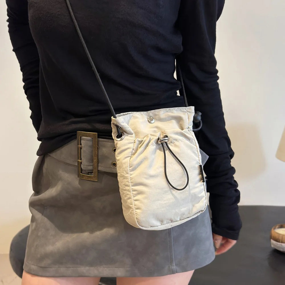 Nylon Crossbody Bag Soft Mini Phone Wallet Multifunctional Square Shoulder Bag Crossbody Purse Canvas Purse Messenger Bag