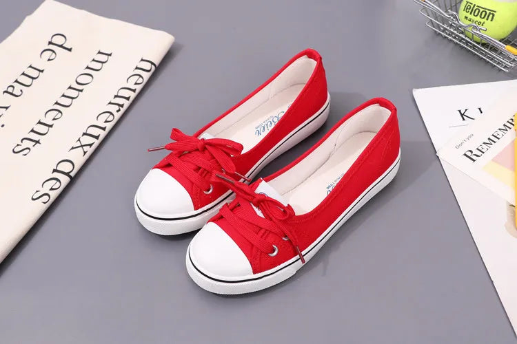 Canvas Small White Shallow Cut Summer Flat Sport Casual Ladies Soft Sneakers Platform Zapatillas De Mujer Tenis Women Luxury