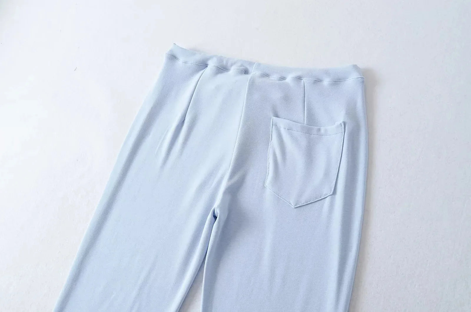 High waisted wide leg micro flared pants spring new style with a drooping feel, home stretch casual pants pantalones mujer