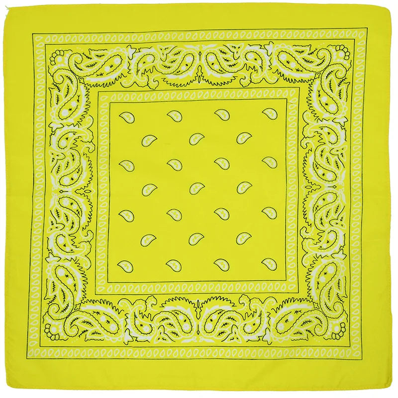 Outdoor Cycling 53cm Cotton Square Scarf Women Men Paisley Print HipHop Bandanas Scarves Headband Handkerchief Hair Mask Badiee Stylez