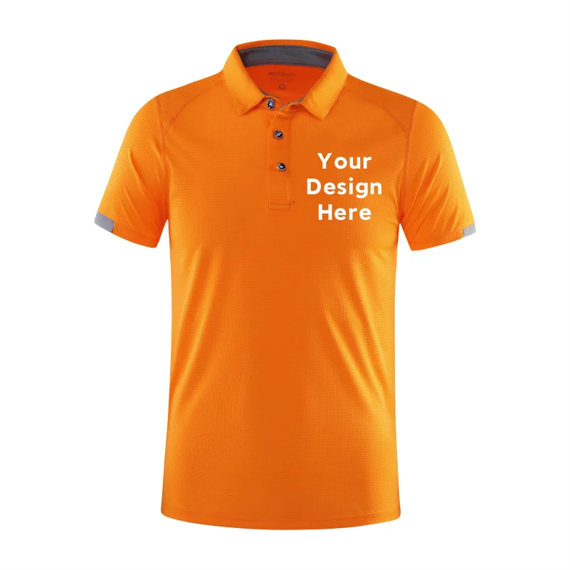 8 Colors Quick-Drying Breathable Sports Polo Shirt Custom Logo Print Embroidery Design Company Brand Tops S-4xl