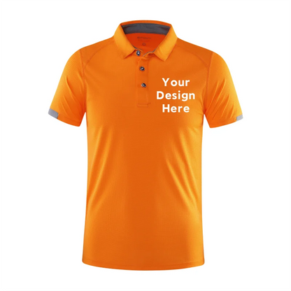 8 Colors Quick-Drying Breathable Sports Polo Shirt Custom Logo Print Embroidery Design Company Brand Tops S-4xl