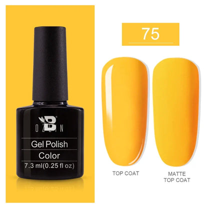 AWStorG15ml 2 IN 1 Crystal Top Coat Transparent Soak Off UV LED Nails Art Manicure Gel Nail Polish Varnishes Primer Function Gel 7.3ml color gel 75