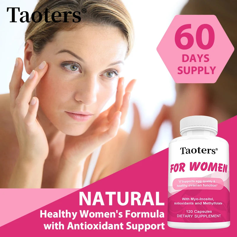 Myo-Inositol Capsules, with Vitamin E, Antioxidant, Helps Improve Skin Health, Balance Emotional Health, 120 Capsules