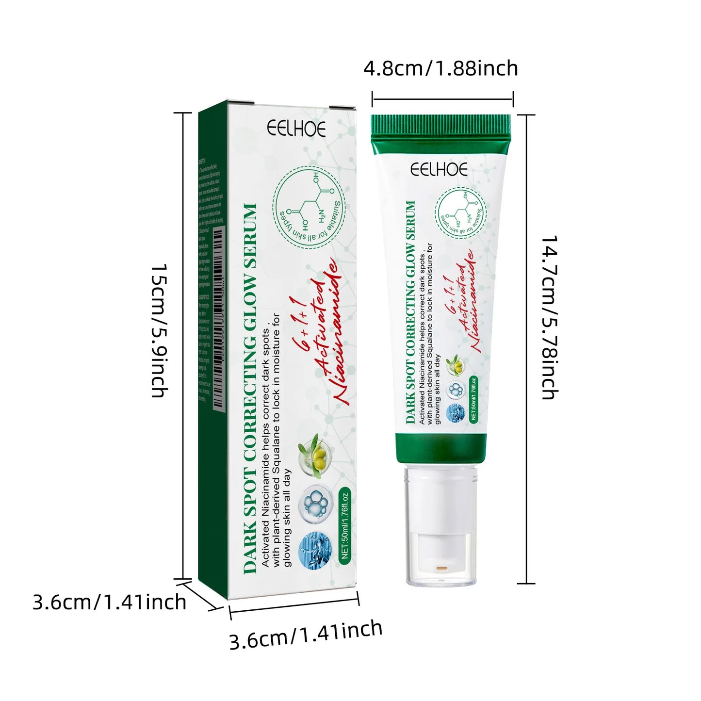 Nicotinamide Whitening Freckles Face Cream Remove Melasma Dark Spots Corrector Fade Melanin Acne Anti-Aging Brighten Skin Care