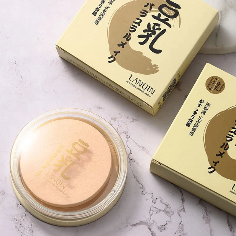 Japanese concealer set makeup soy milk powder, whitening makeup, durable oil control and moisturizing powder