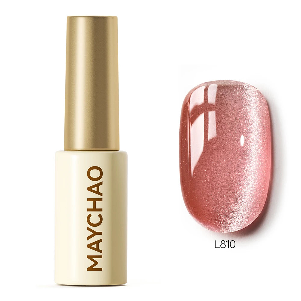 MAYCHAO 5ML Gel Nail Polish 9D Laser Diamond Glitter Cat Eye Gel Semi-Permanent Soak Off UV LED Gel Nail Manicure Tools Nail Art L810