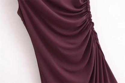 New Elegant Dresses Women's Summer 2025 New Fashion Tight Ruched Mini Party Women's Dress Street Youth Holiday Dress