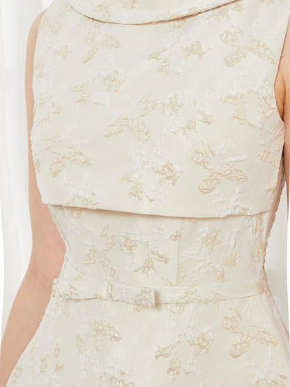 Elegant Dress 2024 Summer New Fashion Women Long Maxi Backless Sleeveless Split Jacquard Dresses Evening Dress Robes