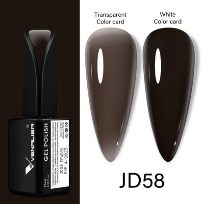 Venalisa 15ml Nail Prep Dehydrator Fast Dry Acid-Free Primer Bond Natural for Builder Jelly Gel Nail Gel Polish Color GelVarnish JD58 jelly color