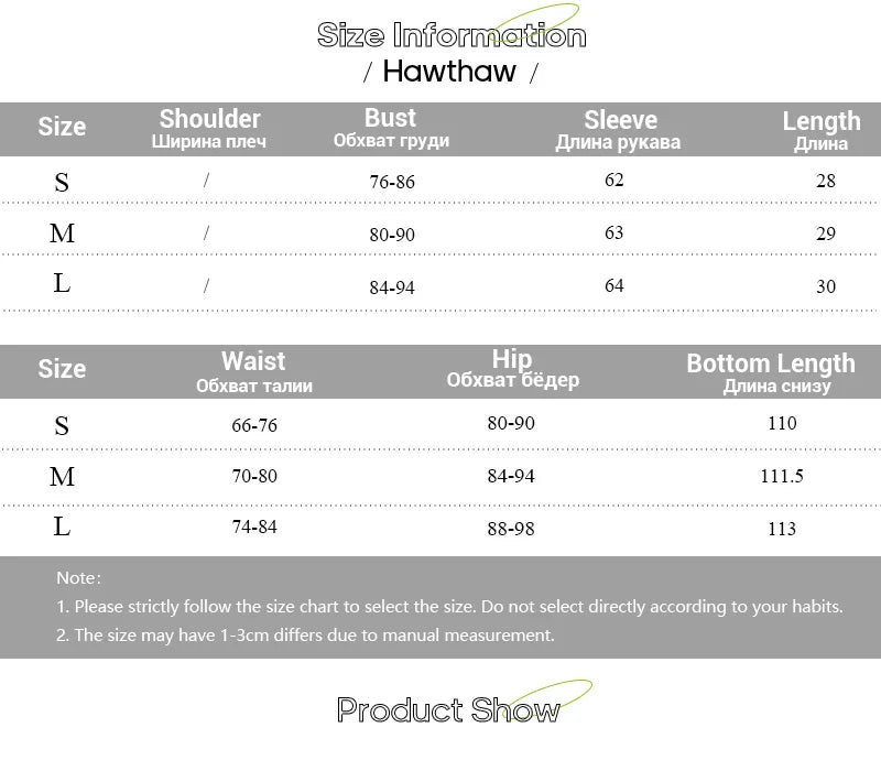 Hawthaw Women 2025 Spring Autumn Long Sleeve Crop Tops Long Pants Party Club Two Piece Sets Outfits Wholesale Items For Business