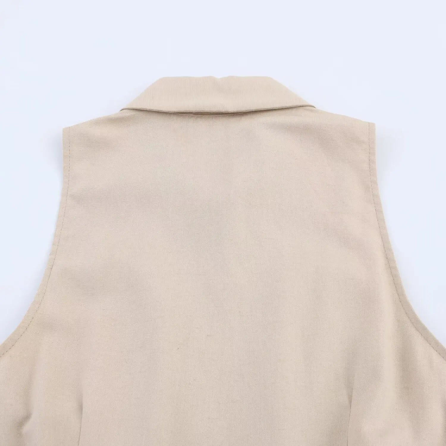 PB&ZA2025 Summer New Arrivals Women's Casual Fashion Simple Commuter Belt Sleeveless Lapel Mini Dress