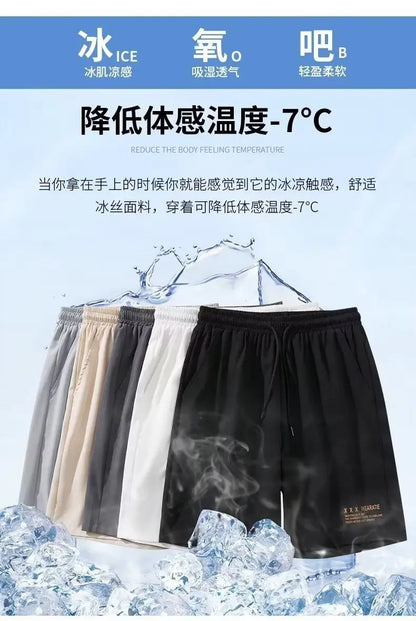 Ice Silk Beach Shorts Men Gym Casual Shorts Quick Dry Sweatpants Running Sports Short Pants Breathable Fitness Jogging Shorts Badiee Stylez