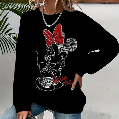 Mickey Mouse Print Women Hoodies Sweatshirts Streetwear Cute Oversized Hoodies Pullover Cropped Hoodies Females Y2k ANZ5JZ0195