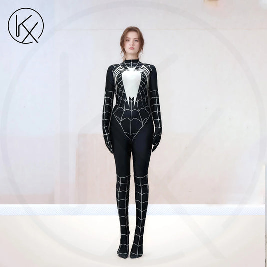 kaixiggmm Ladies' sexy glossy transparent high stretch tight jumpsuit cosplay jumpsuit shiny shapewear