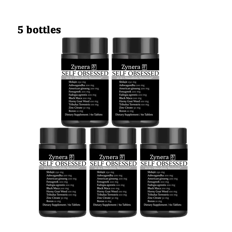 Shilajit Pure Himalayan Organic,Male Enhancing Supplement Stamina & Fast Acting Performancefor Energy, Strength & Immunity 5 bottles