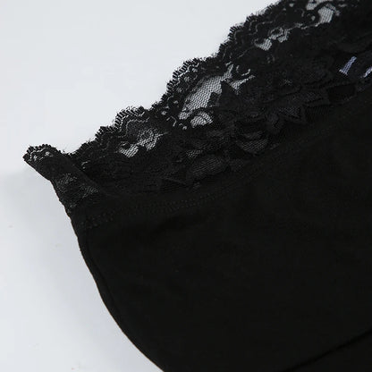 Cuteandpsycho Lace Patchwork Bow Straight Pants Y2K Fashion Aesthetic Cute Trousers Harajuku Streetwear Joggers 2000s Bottoms