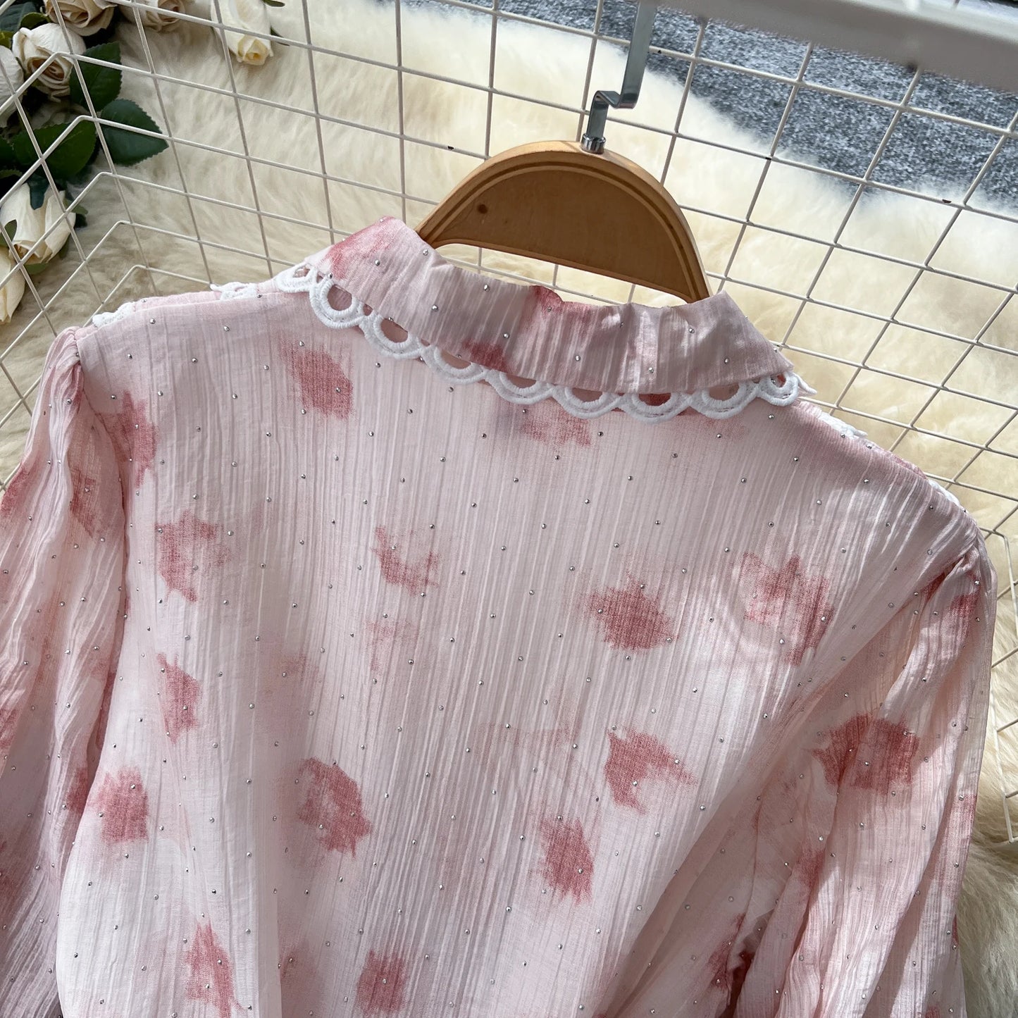 Chic vintage rhinestone lace-up slim Elegant Fairy korean fashion Boho Sundress women clothing Long dress