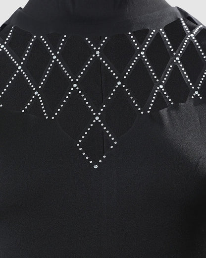 Women Jumpsuit Fashion Rhinestone Elegant Plain Decor Halter Sleeveless High Street Party Romper Formal Jumpsuit