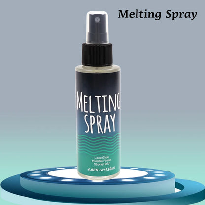 120Ml Lace Melting Spray Seamless Finish Glue Spray Wig Melting Spray & Hair Adhesive For Lace Wigs Strong Invisible Lace Glue