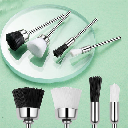Nail Drill Bit Cleaning Brush Manicure Grinding Head Dual Brush Electric Drills Copper Wire Drill Brush Cleaner Nail Art Tools