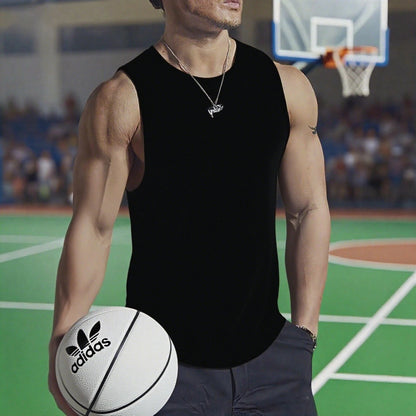 2025 New Summer Marathon Quick Dry Sports Tank Top Men's Sleeveless Tank Top Running Training Basketball Loose Fit Tank Top Badiee Stylez