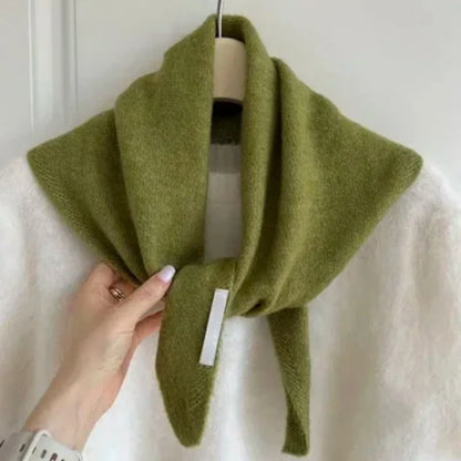 British Korean Style Niche Wool Knitted Triangular Scarf Women Headscarf Knitted Scarf Multi-functional Warm Knitted Scarf Badiee Stylez