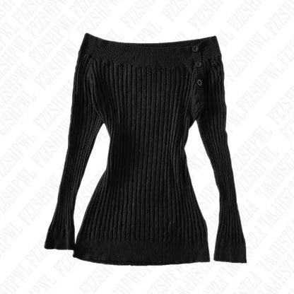 Sexy Punk Y2k Long sleeve Crop Top One shoulder Harajuku Grunge Goth Pullover Streetwear Hip Hop Baby Tee Retro Fashion Top EMO Hei