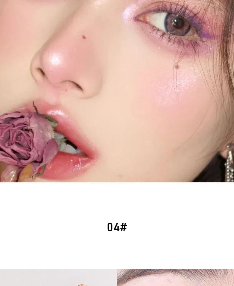Glitter Pink Lying Silkworm Pen Color Natural Brightening Matte Eye Shadow Pencil Shimmer Glue Eyeliner Waterproof Korean Makeup
