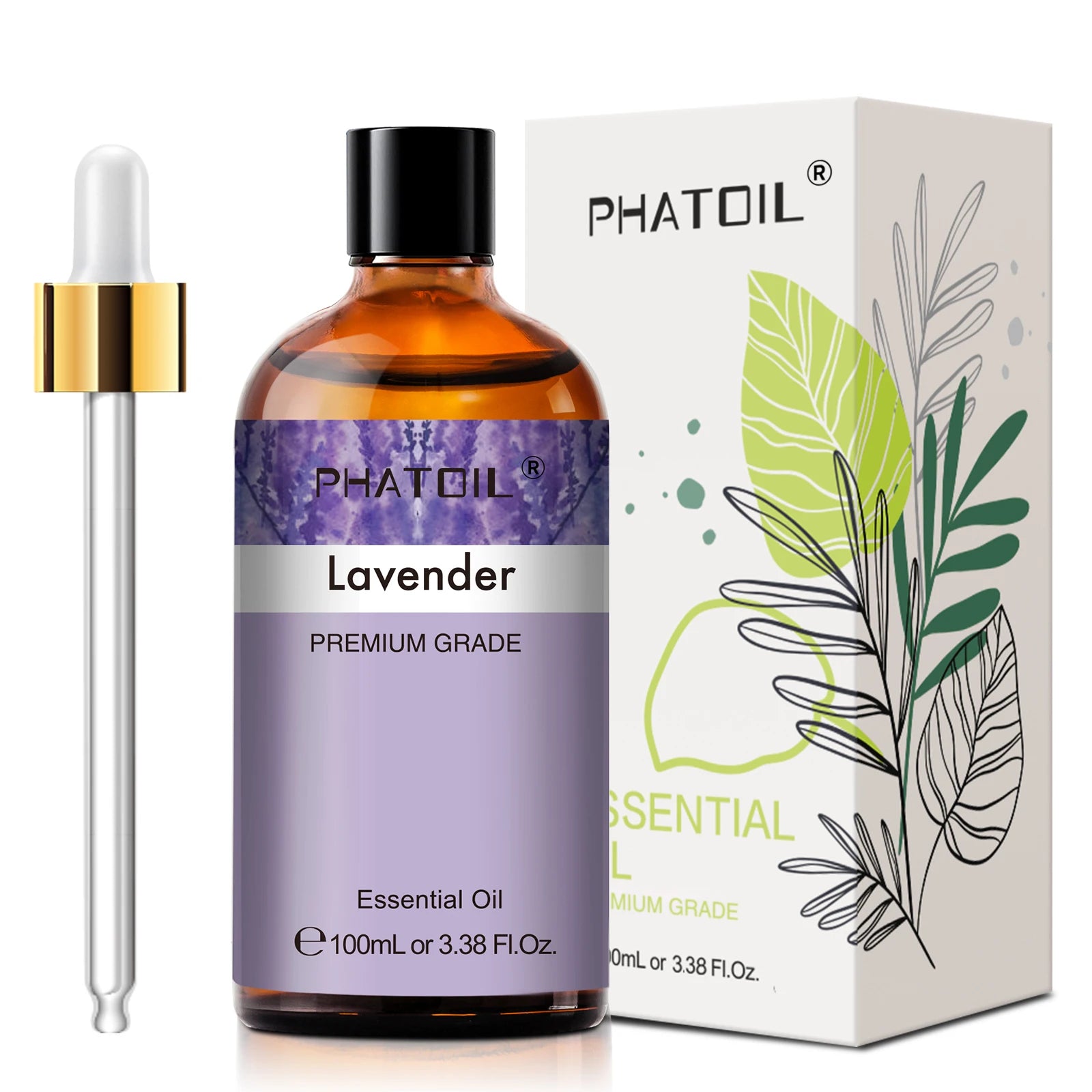 PHATOIL 100ml Eucalyptus Essential Oil For Skin Lavender Vanilla Jasmine Lemon Bergamot Aroma Oil for Aromatherapy Candle Making - Badiee Stylez