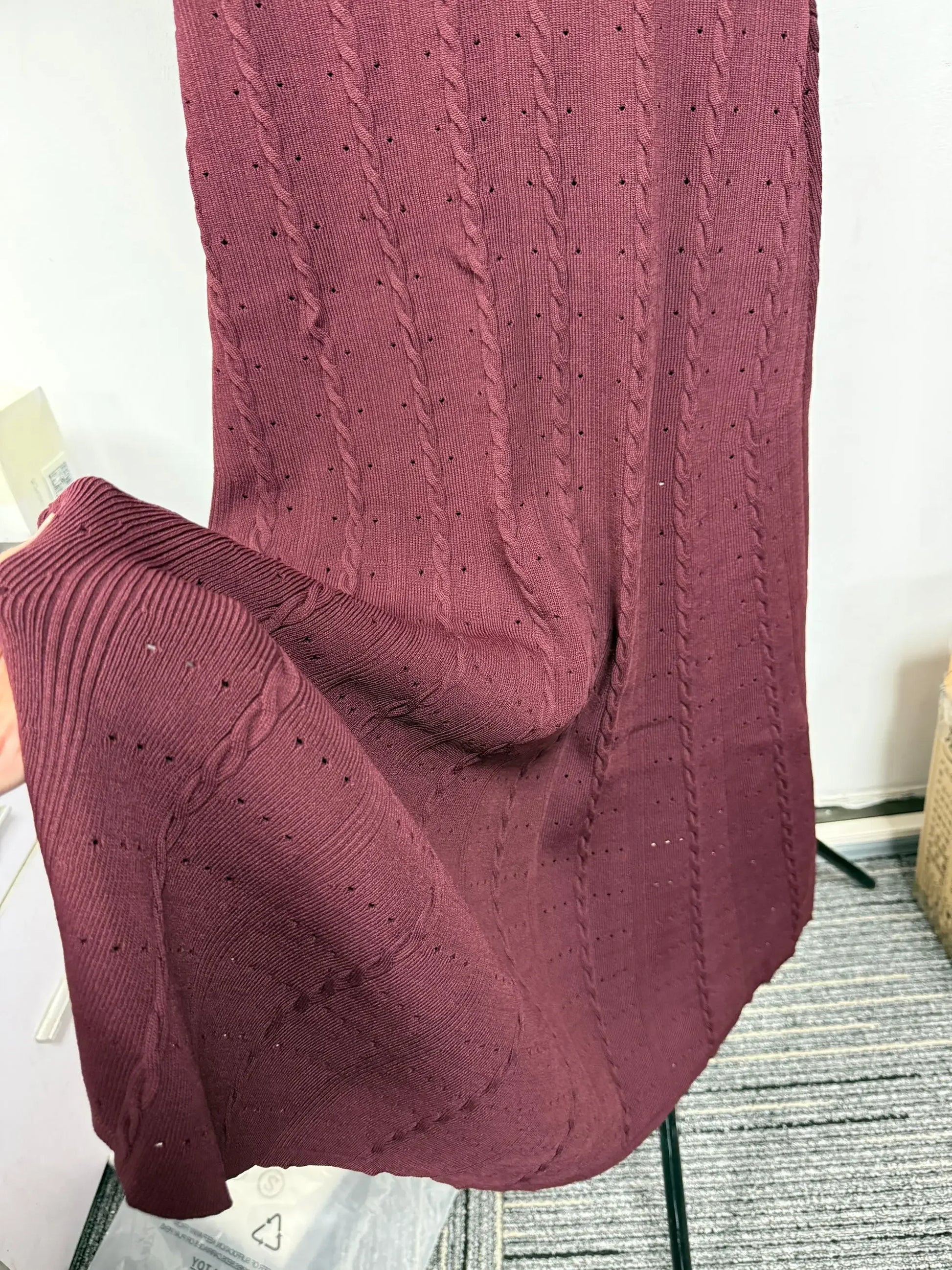 Women O-Neck White Knit Thread Mid-Length Dress Summer 2024 New Elegant Lady Ruffled Sleeve Single Breasted Slim Long Robe Badiee Stylez