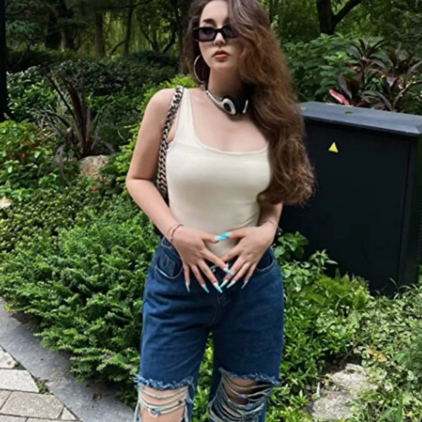 Strap Solid Bodycon Sexy Body Casual Basic White Summer Bodysuit Women Tops Sleeveless Sheer Bodysuits Jumpsuit Slim Off-white