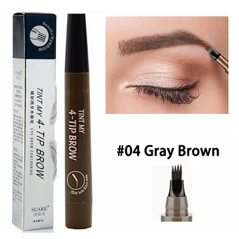 5 Colors Microblading Eyebrow Pen Waterproof Liquid Eyebrow Pencil Long Lasting Eyebrow Pen 4 oints eyebrow pen Cosmetics 04