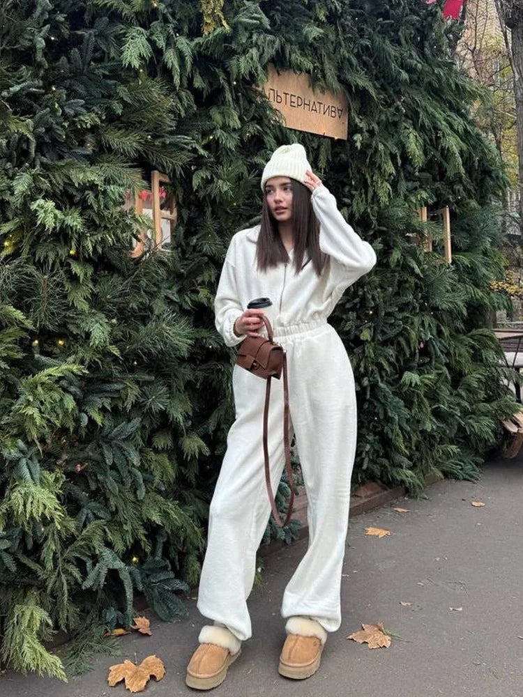 Jumpsuits Women Rompers One Piece Full Sleeve Zipper Overalls Long Pants Elastic High Waist Rompers Y2k Streetwear Jumpsuit 2025 Badiee Stylez