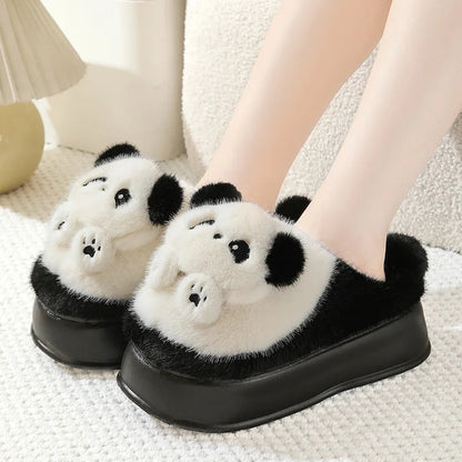 New Adorable Kitty Claw Slippers Women's Home Shoes Non Slip Furry Mules Female Fashion Warm Fluffy Slides Outdoor Cat Slippers Badiee Stylez