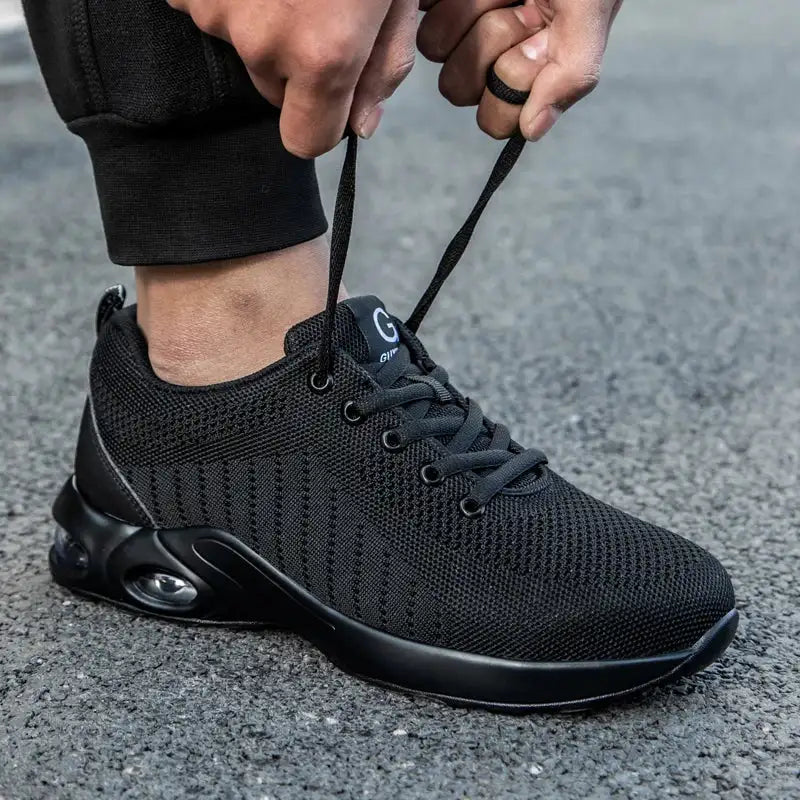 Air Cushion Work Safety Shoes For Men Breathable Work Sneakers Steel Toe Shoes Women & Man Anti-puncture Safety Protective Shoes