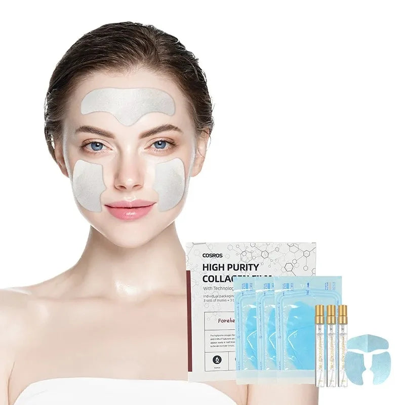 Soluble Collagen Anti-Aging Mask Essence Set Face Filler Collagen Protein Mask Remove Wrinkles Firming Serum Skin Care Set
